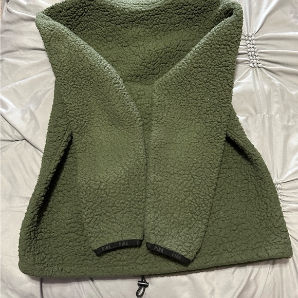 Pink Victoria Secret Sherpa Quarter Zip Jacket - Picture 2 of 3